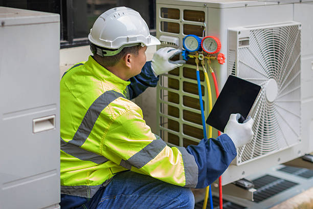 Professional Hvac technician working in Upton, MA